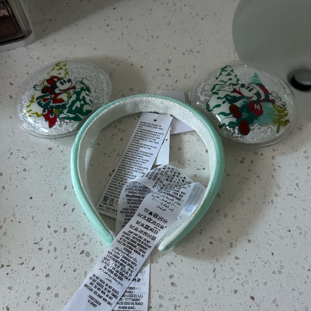 NWT Disney Christmas Ears Headband - Mint Green